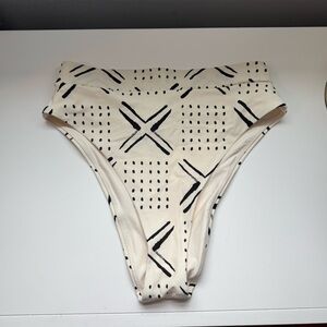 NWT Aerie Highwaisted Cheeky Geometric Swim Bottoms